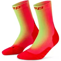 Cep Core Run EDT. GRADIENT Socks Mid Cut 5.0, Löparstrumpor, Herr, Röd/Lime