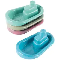 Dantoy Båtar - 4-pack - 15 cm - Blue Marine Toys - - One Size - Leksaker