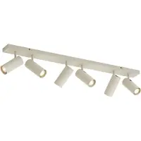 QAZQA Modern taklampa beige 100 cm 6-ljus justerbar - Renna