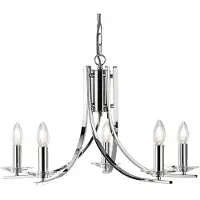 Searchlight Hänglampa Ascona, dimbar, Förkromad / silver, Vardagsrum / matsal, Metall, Modern, Pendellampa