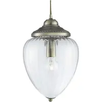 Searchlight Glas pendellampa Pineapple, dimbar, Brun / mässing, Vardagsrum / matsal, Glas, Orientalisk / Marockansk, Pendellampa