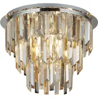Searchlight Kristall taklampa Clarissa, dimbar, Vardagsrum / matsal, Kristall, Taklampa