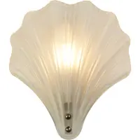 Searchlight Vägglampa Shell, dimbar, Vitt / opal, Badrum, Glas, Vägglampa, sänglampa, sänglampa vägg