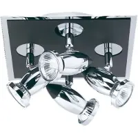 Searchlight Taklampa Latisa, dimbar, Svart, Vardagsrum / matsal, Metall, Modern, Taklampa