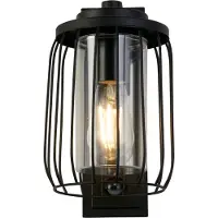 Searchlight Vägglampa utomhus Reed, dimbar, Svart, Aluminium / grå / zink, Modern, Utomhusvägglampa