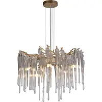 Searchlight Kristall pendellampa Heritage, dimbar, Genomskinlig / transpare, Vardagsrum / matsal, Glas, Pendellampa