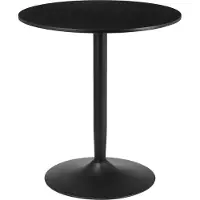 Aosom Matbord Runt Köksbord För 2, Modernt Matsalsbord Med Stålben, Halkfri Bas, Perfekt För Små Utrymmen