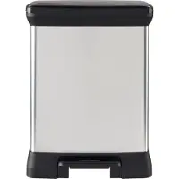 Curver DECO Bin 240642 Sopkärl 30 l (B x H x D) 390 x 510 x 290 mm Silver, Svart 1 st