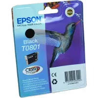 Epson T0801 - 7.4 ml - svart - original - blister - bläckpatron - för Stylus Photo P50, PX650, PX660, PX700, PX710, PX720, PX730, PX800, PX810, PX8...