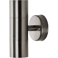 LINDBY Vägglampa utomhus Hakan , Aluminium / grå / zink, Rostfritt stål, Modern