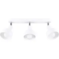 Sollux Spotlight tak Elba , dimbar, Vitt / opal, Vardagsrum / matsal, Metall, Taklampa