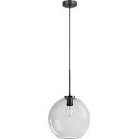 Dyberg Larsen Taklampa , Loop, dimbara, Svart, Vardagsrum, Glas