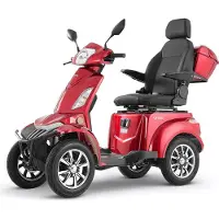 Vevor Kraftiga 4-hjuliga mobilitetsskotrar för seniorer och vuxna, 225 kg kapacitet, 35 km 3-växlad lång räckvidd, 1000 W elektrisk terrängskoter för fritidsbruk, 20° max klätterkapacitet