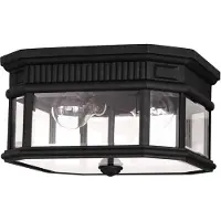 FEISS Kantig taklampa Cotswold Lane för utomhusbruk, Svart, Aluminium / grå / zink, Antik, Taklampa