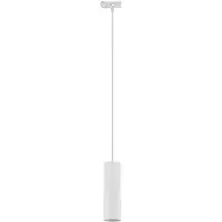 LINDBY pendellampa Linaro, 20 cm, vit, 1-fas, GU10 Linaro, Vitt / opal, Vardagsrum / matsal, Metall, Modern, Strömskena
