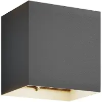 LUCANDE LED utomhus vägglampa Evie , Aluminium / grå / zink, Aluminium / grå / zink, Modern, LED-vägglampa utomhus