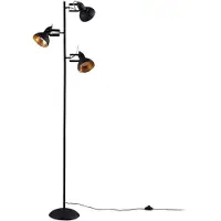 LINDBY Golvlampa , Lilly, Svart, Vardagsrum, Metall, Industristil