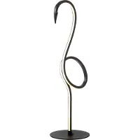 ELSTEAD LED bordslampa Flamingo, Svart, Vardagsrum / matsal, Metall, Design, LED-bordslampa