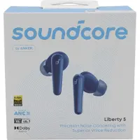 Anker Soundcore Liberty 5 - True wireless-hörlurar med mikrofon - inuti örat - Bluetooth - aktiv brusradering - marinblå