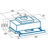CATA Tfh 6630 Wh/a 28 Cm Teleskopisk Fläktkåpa