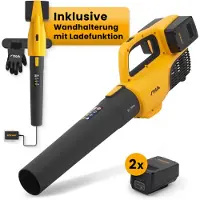 Stiga Batteridriven lövblås BL 300e Kit; 2x20 V; 2x4,0 Ah batteri; med vägghållare