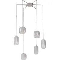 LUCANDE Taklampa , Avelina, Vit, Vardagsrum, Glas, Modern