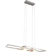 TRIO Lighting Pendellampa Albany, dimbar, Aluminium / grå / zink, Vardagsrum / matsal, Aluminium / grå / zink, Modern