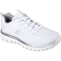 SKECHERS Låg sneaker 'Graceful Get Connected' silver / vit