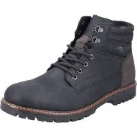 Rieker Boots med snörning gyttjefärgad / svart