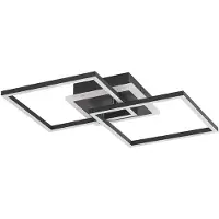LINDBY LED taklampa Fjardo , dimbar, Svart, Vardagsrum / matsal, Aluminium / grå / zink, Modern, LED-taklampa