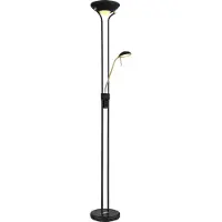 Globo LED uplight golvlampa Leonas, dimbar, Svart, Vardagsrum / matsal, Metall, Modern, LED-golvlampa
