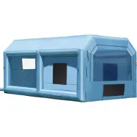 Vevor uppblåsbar lackbox, 21 x 13,5 x 9,8 fot uppblåsbar sprutbox, med 1100 W kraftfullt blås- och luftfiltersystem, bärbar billackbox för medelstora fordon, stor möbelmålning