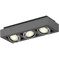 Arcchio Taklampa Ronka , dimbar, Svart, Vardagsrum / matsal, Aluminium / grå / zink, Modern, Taklampa