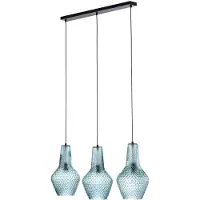 LINDBY Taklampa , Drakar, dimbara, Blå, Kök, Glas, Vintage / retro
