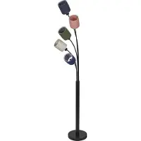 Osram Golvlampa Decor Felt Weaving Cans, Multifärgad, Vardagsrum / matsal, Textil / tyger / siden, Golvlampa