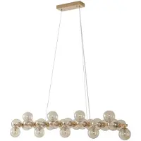 LUCANDE Glas pendellampa Naelen , dimbar, Mässing / guld, Vardagsrum / matsal, Metall, Modern, Pendellampa