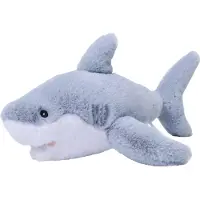 Wild republic EcoKins Great White Shark Gosedjur 12 tums miljvnliga presenter fr barn Plyschleksak handgjorda med 16 tervunna plastvattenflas
