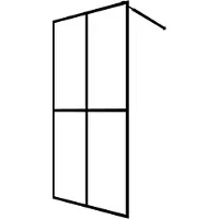 vidaXL Duschvägg till duschkabin härdat frostat glas 90x195 cm