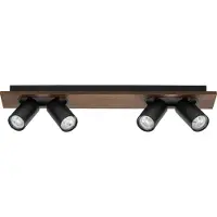 Osram takspotlight MERCURY svart 4-Spot GU10-LED 927 dimbar MERCURY,, Svart, Vardagsrum / matsal, Metall, Modern