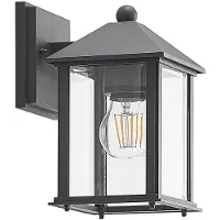 LINDBY Utomhusbelysning , Giavanna, dimbara, Svart, Balkong, Glas, Modern