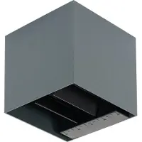 PRIOS LED-solcellslampa för vägg Lius, höjd 15 cm, rörelsevakt Lius , Svart, Aluminium / grå / zink, Modern