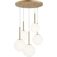 Maytoni Glas pendellampa Basic form, dimbar, Mässing / guld, Vardagsrum / matsal, Glas, Modern, Pendellampa
