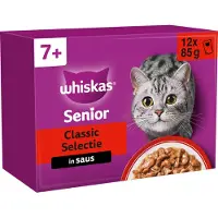 Whiskas 7+ Classic Selection i sås våtfoder katt multipack (påsar 85 g)