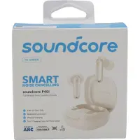 Soundcore P40i - True wireless-hörlurar med mikrofon - inuti örat - Bluetooth - aktiv brusradering - havre vit