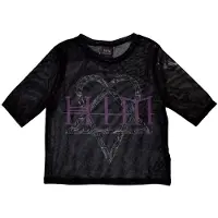 Ginza.se HIM: Ladies Crop Top/Heartagram & Logo (Black) (Mesh) (XX-Small)