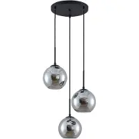 LINDBY Hänglampa Jurian , dimbar, Aluminium / grå / zink, Vardagsrum / matsal, Glas, Modern, Pendellampa