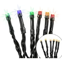 Hellum 521856, Ljusdekoration, slinga, Grön, 6 h, 100 lamp(or), LED, Multi, Varmvitt
