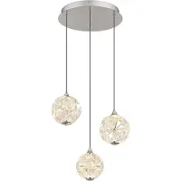 Globo Kristall pendellampa Virina, Genomskinlig / transpare, Vardagsrum / matsal, Kristall, Pendellampa