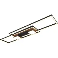 TRIO Lighting LED taklampa Albany, dimbar, Svart, Vardagsrum / matsal, Aluminium / grå / zink, Modern, LED-taklampa
