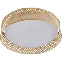 LINDBY LED taklampa Eilif , Ljust trä, Vardagsrum / matsal, Bambu, Modern, LED-taklampa